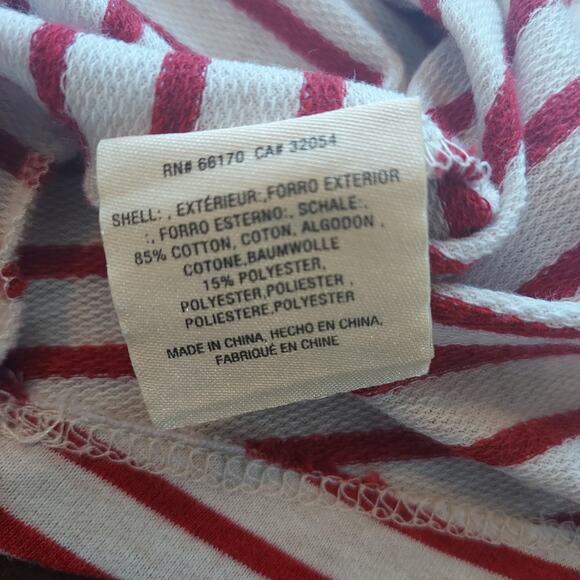 Deletta Red & White Striped Blouse with Bell Sleeves Size S - Picture 11 of 11